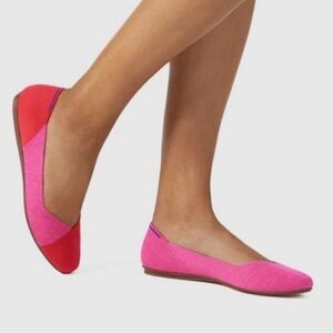 Rothy's Retired Marta Ferri Flame Azalea Wool Flats